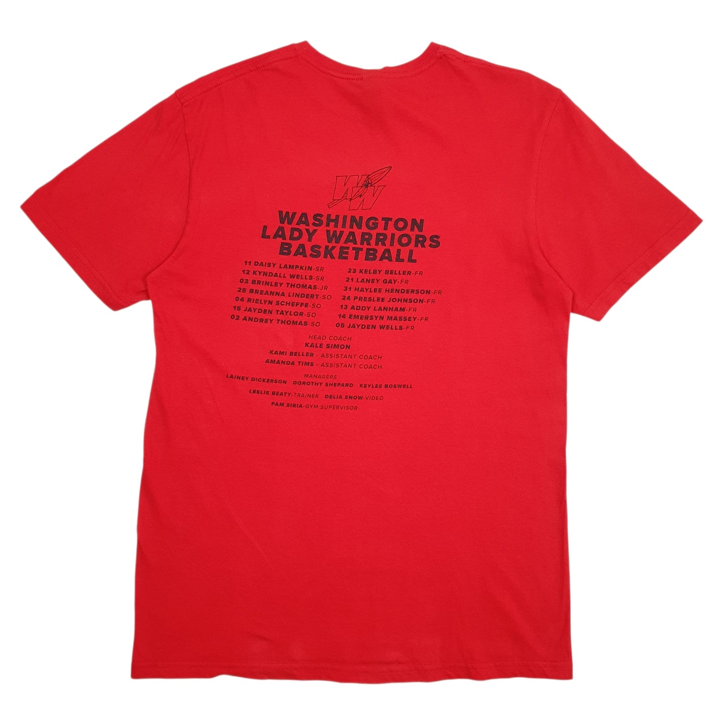 Womens Red Gildan Basketball  T Shirt