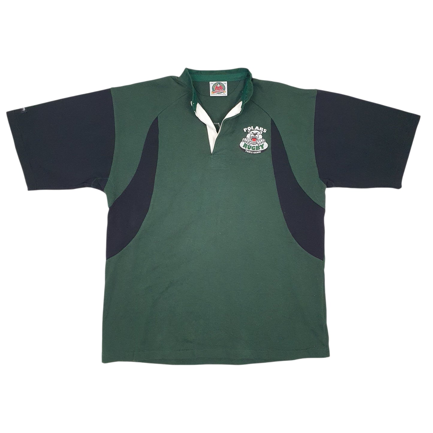 Mens Green Barbarian Rugby Short Sleeve Polo Shirt