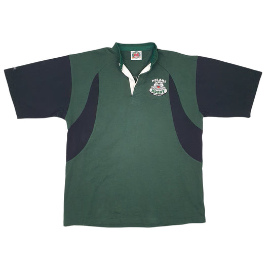 Mens Green Barbarian Rugby Short Sleeve Polo Shirt