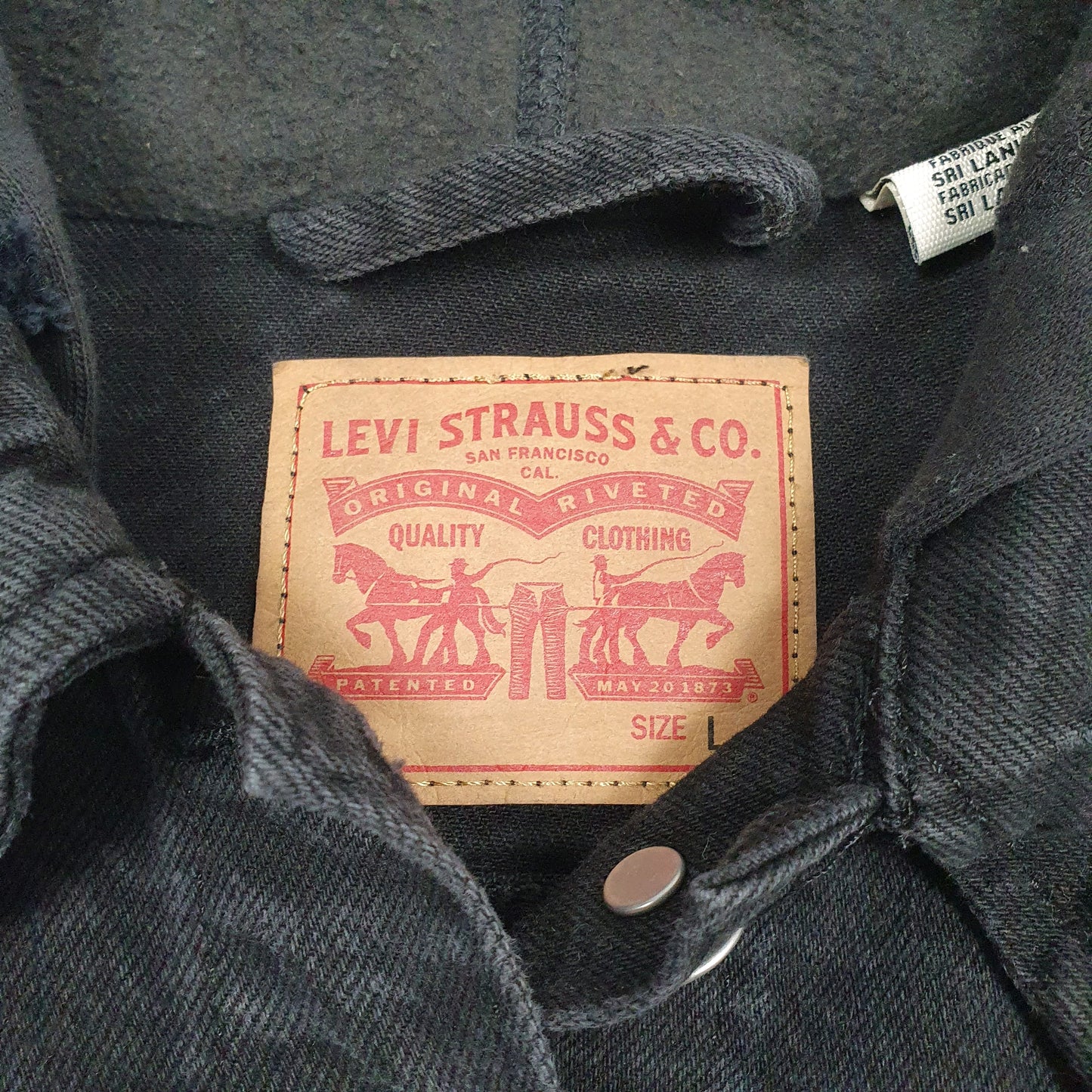 Womens Black Levis   Coat