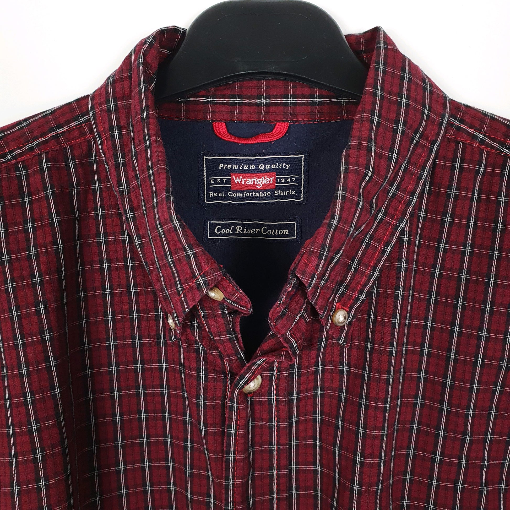 Mens Burgundy Wrangler   Shirt