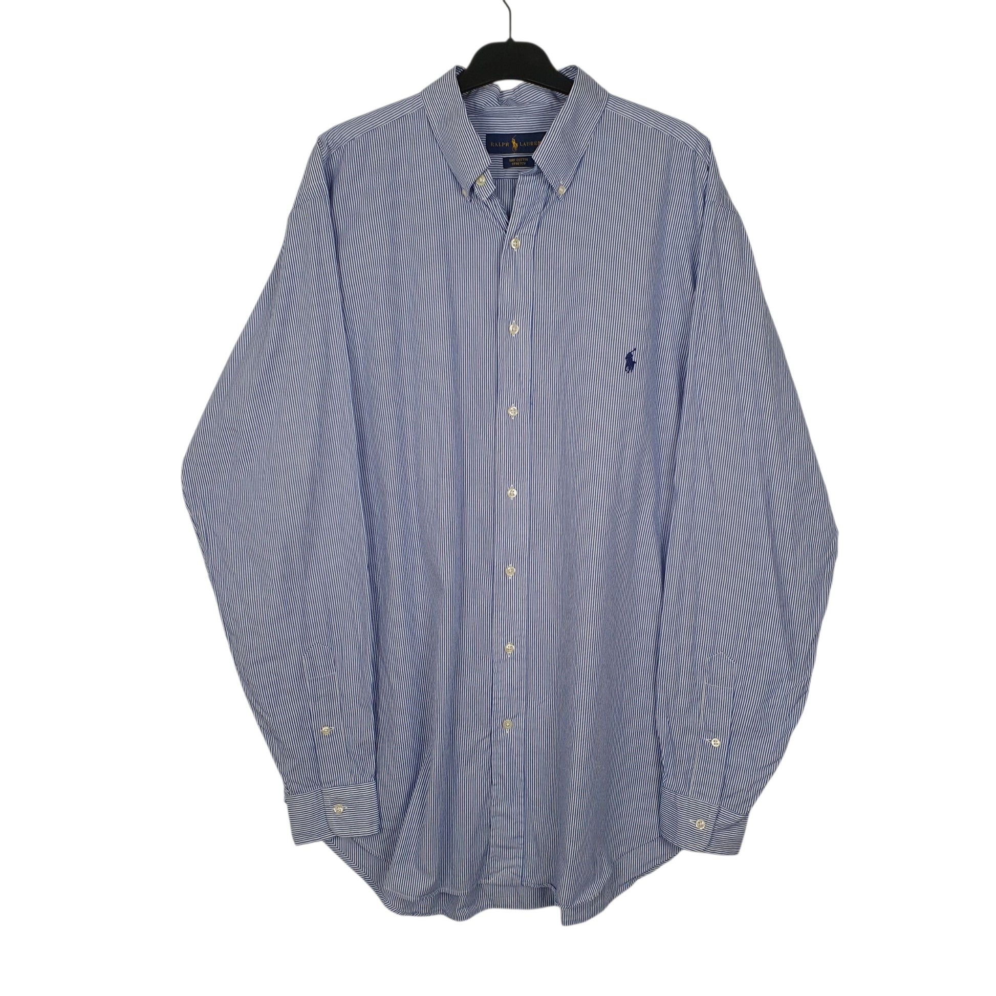 Mens Blue Ralph Lauren Stretch Long Sleeve Shirt