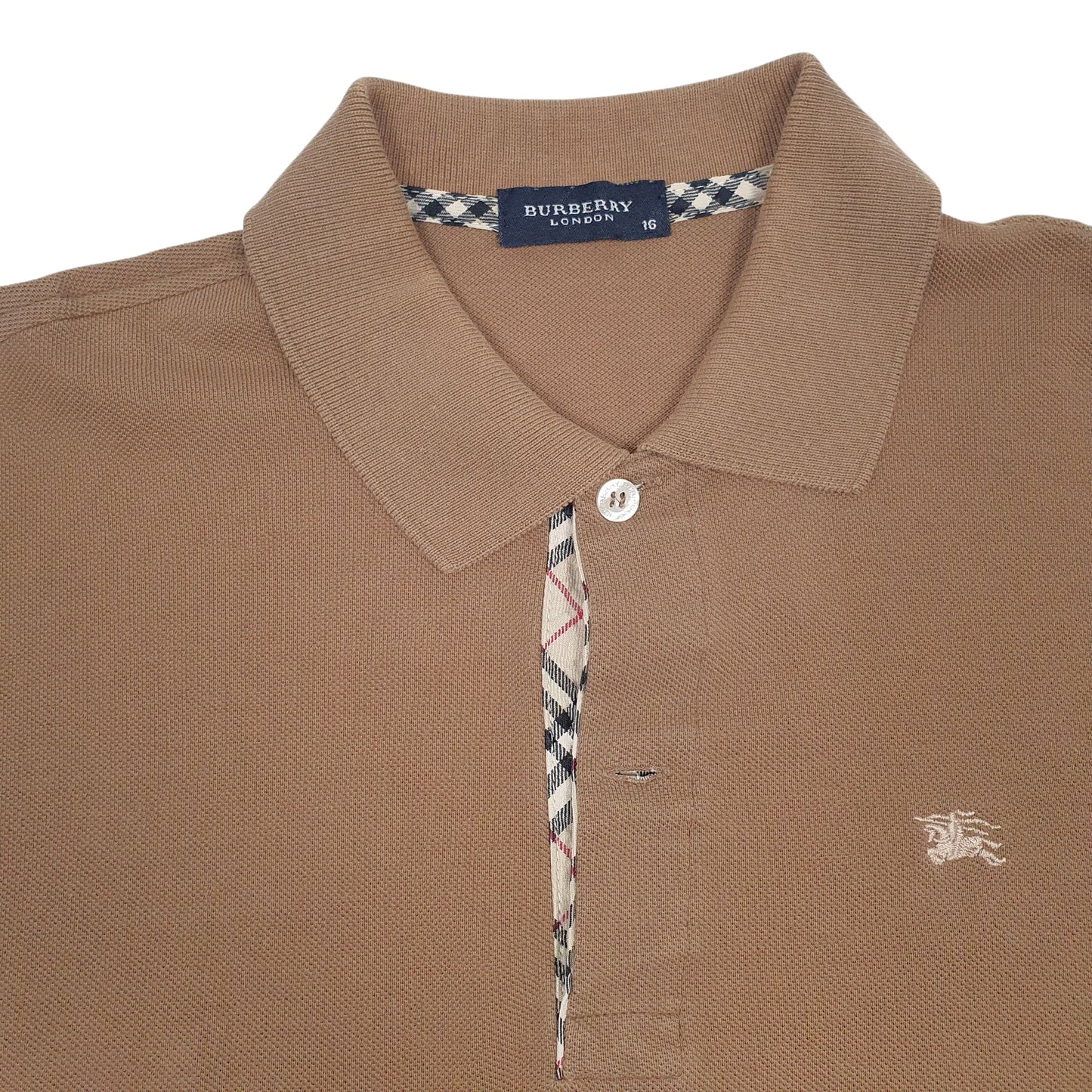 Mens Brown Burberry   Polo Shirt