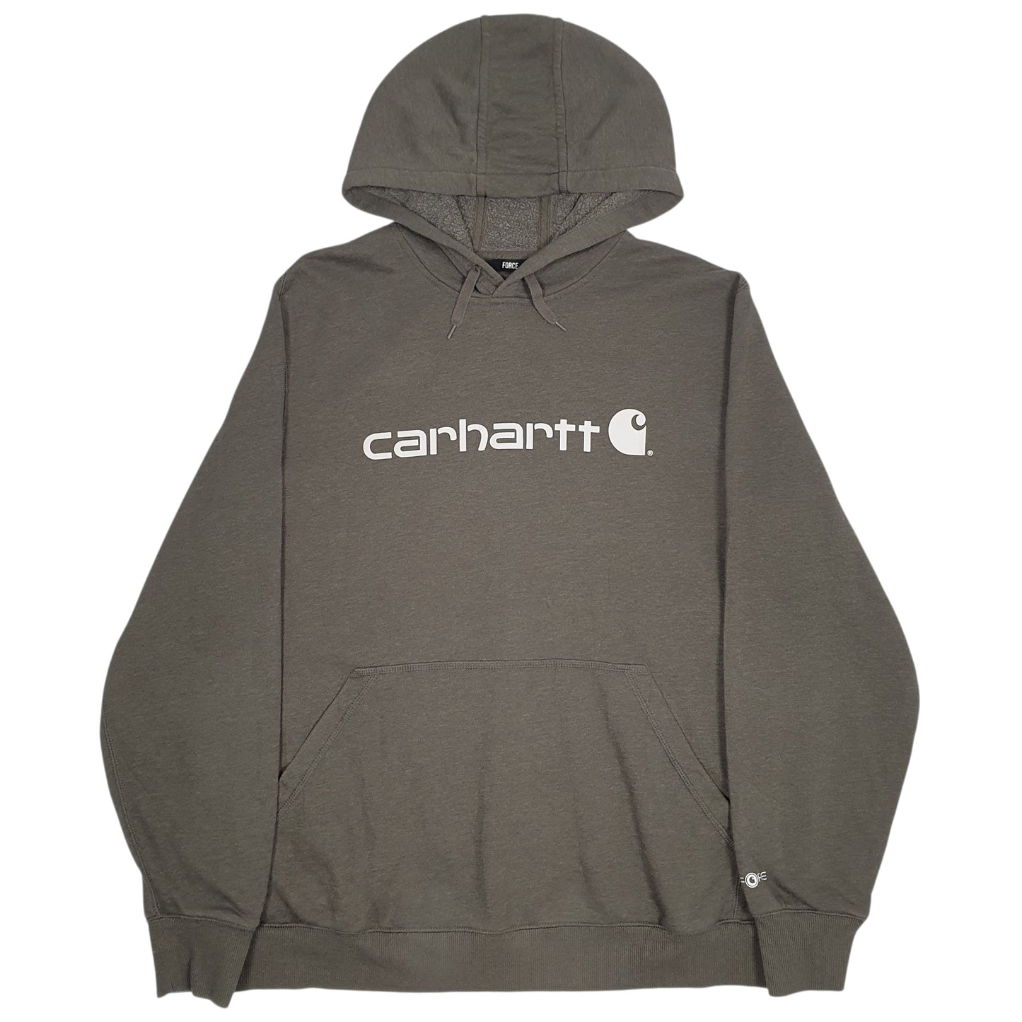 Mens Green Carhartt Spellout Hoodie Jumper