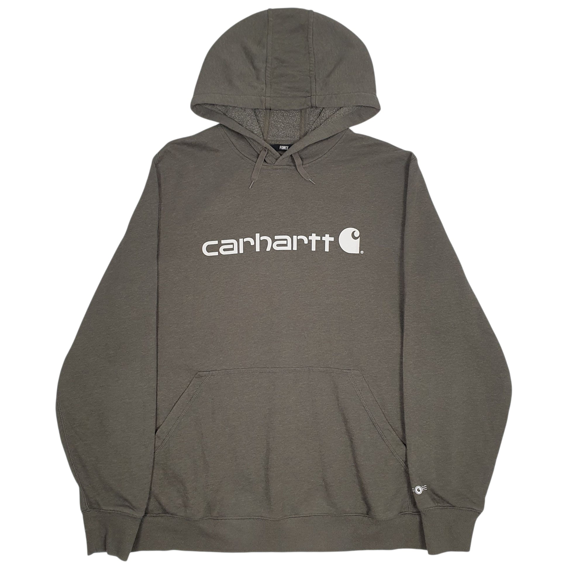 Mens Green Carhartt Spellout Hoodie Jumper