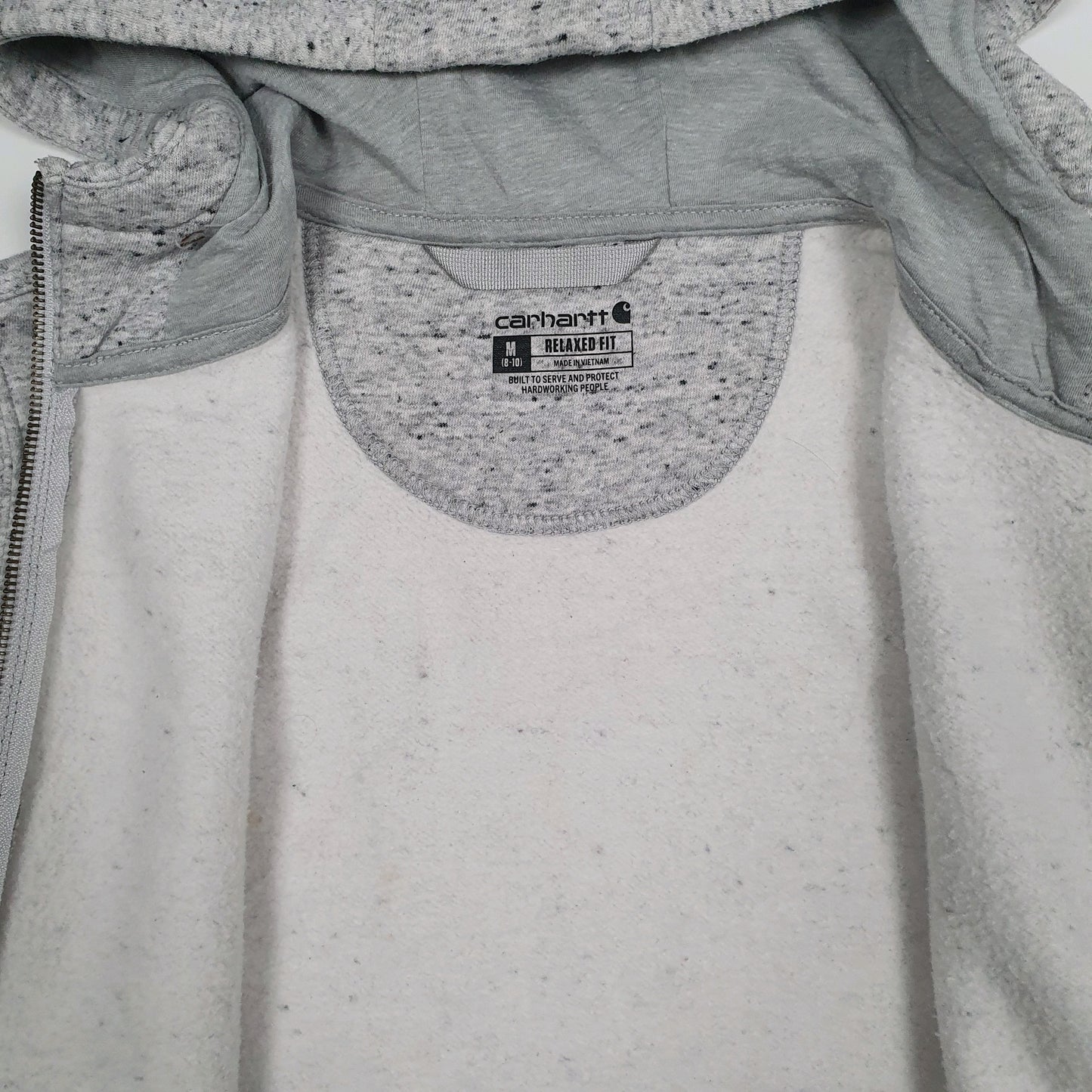 Womens Grey Carhartt Hoodie Full Zip Jumper