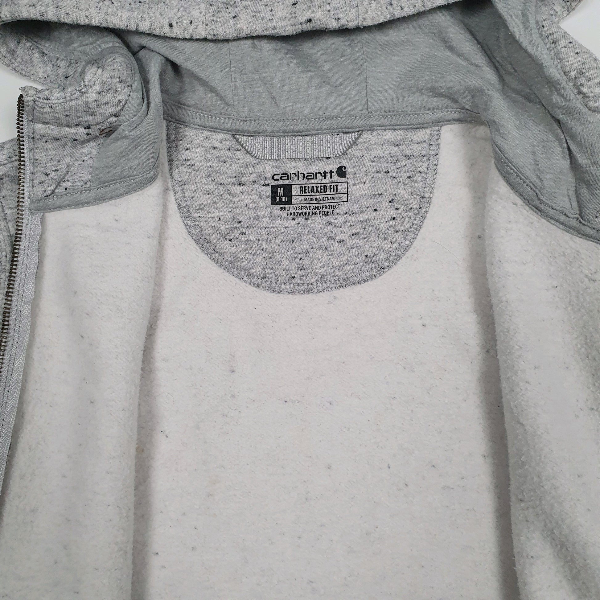 Womens Grey Carhartt Hoodie Full Zip Jumper