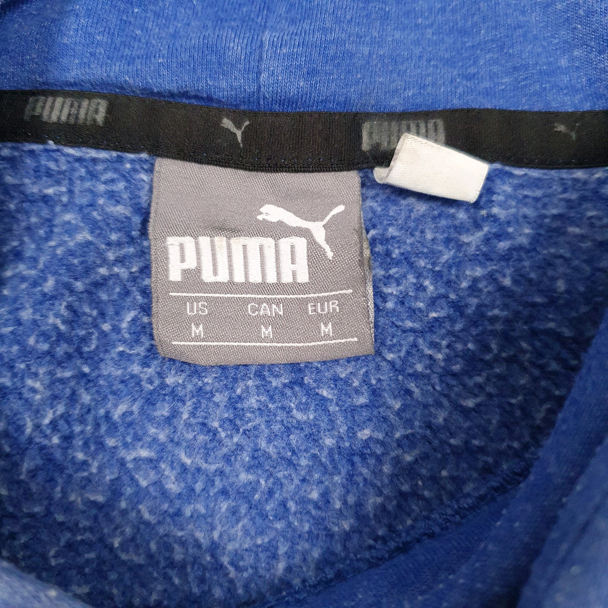 Mens Blue Puma Spellout Hoodie Jumper