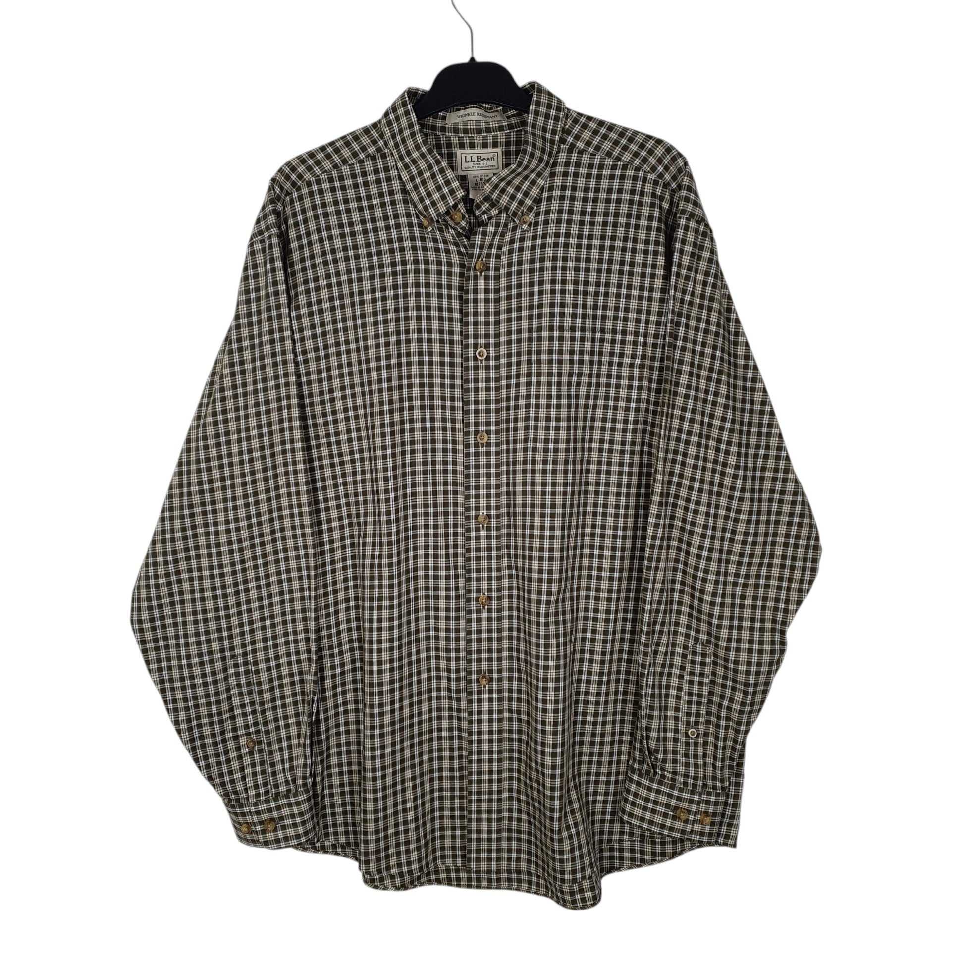 Mens Green L.L.Bean  Long Sleeve Shirt