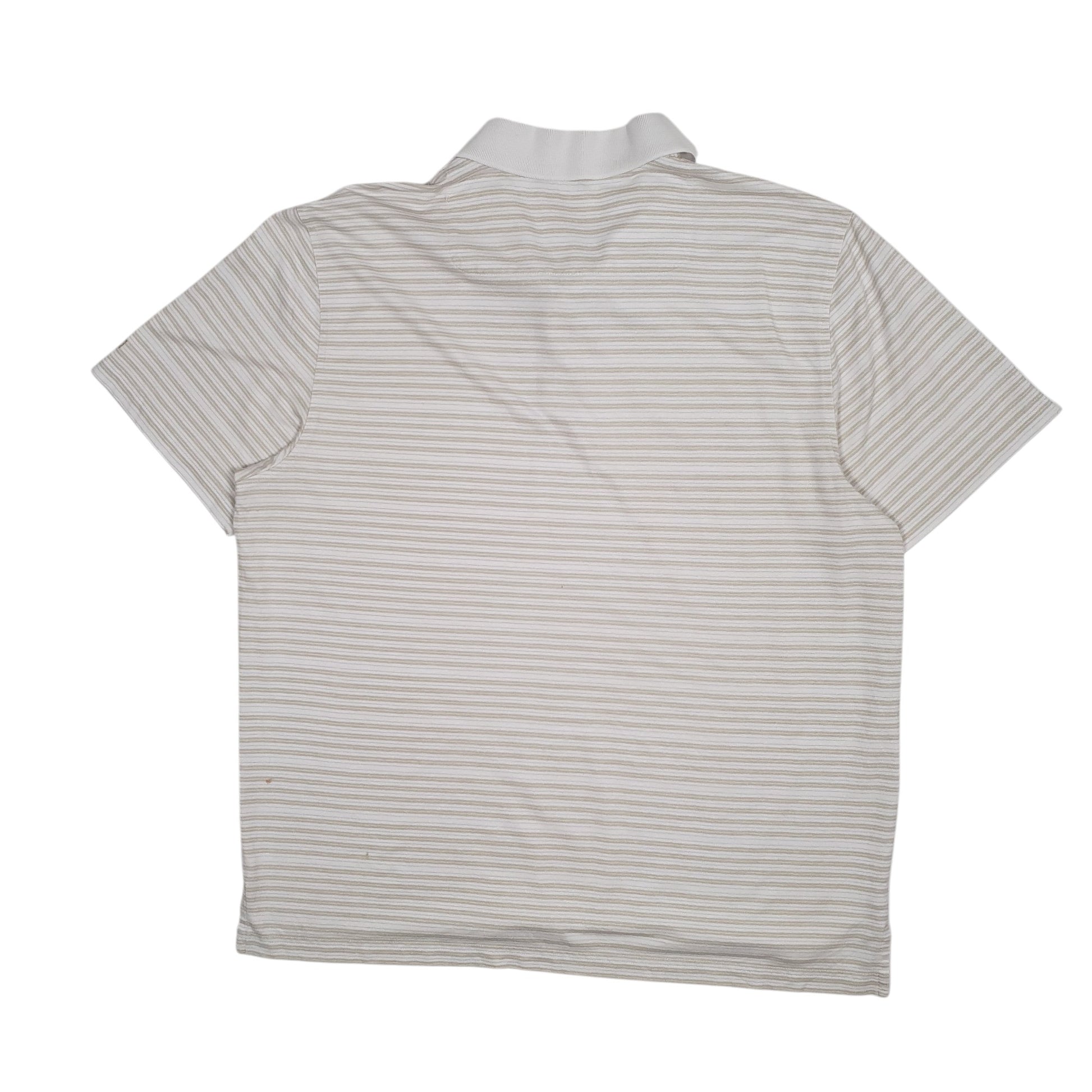 Mens White Izod Golf Crewneck Polo Shirt