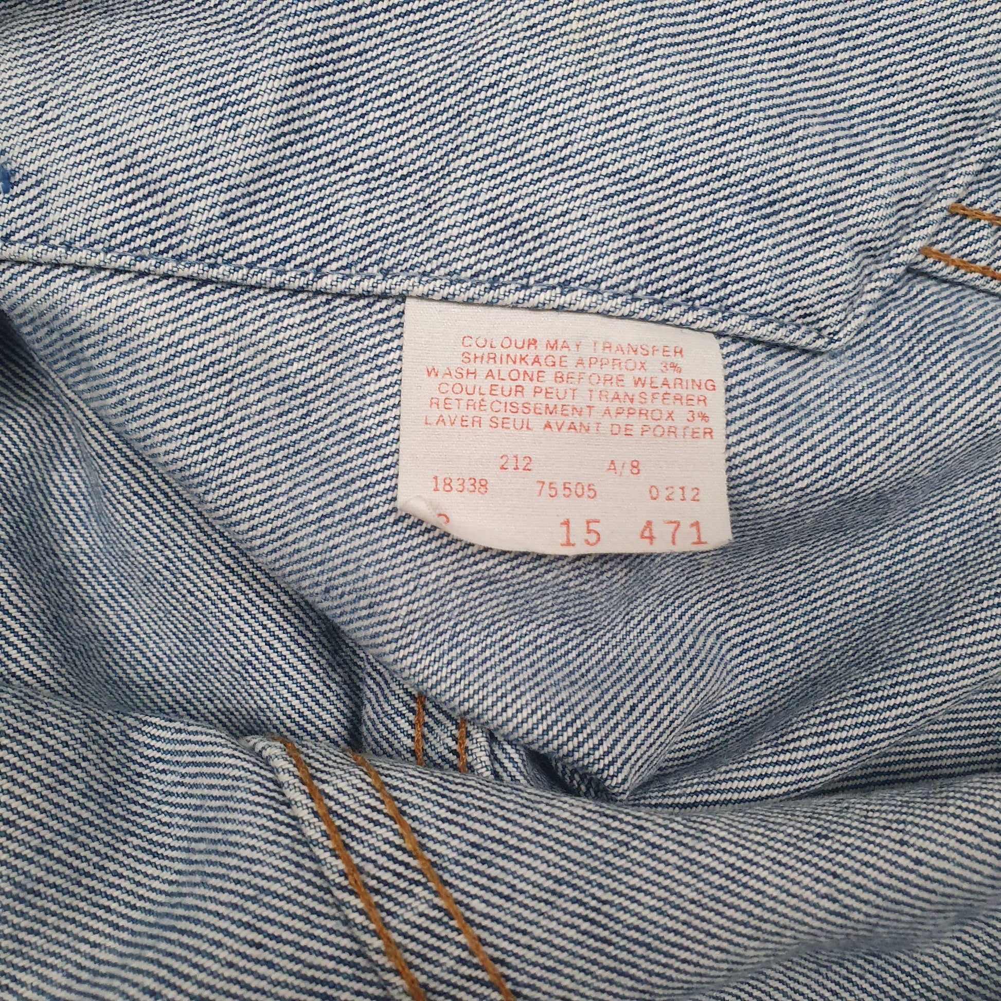 Mens Blue Levis Vintage 90s Type 3 Trucker  Coat