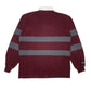 Mens Burgundy Barbarian Rugby Lightweight Crewneck Polo Shirt