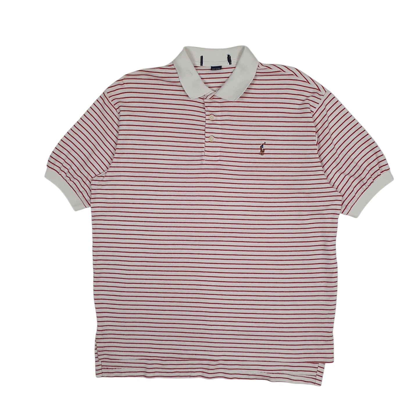 Mens Red Polo Ralph Lauren Vintage 90s Made In USA Short Sleeve Polo Shirt