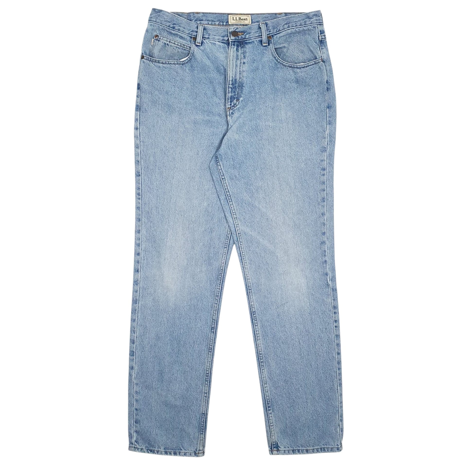 Mens Blue L.L.Bean  Relaxed JeansW36 L34