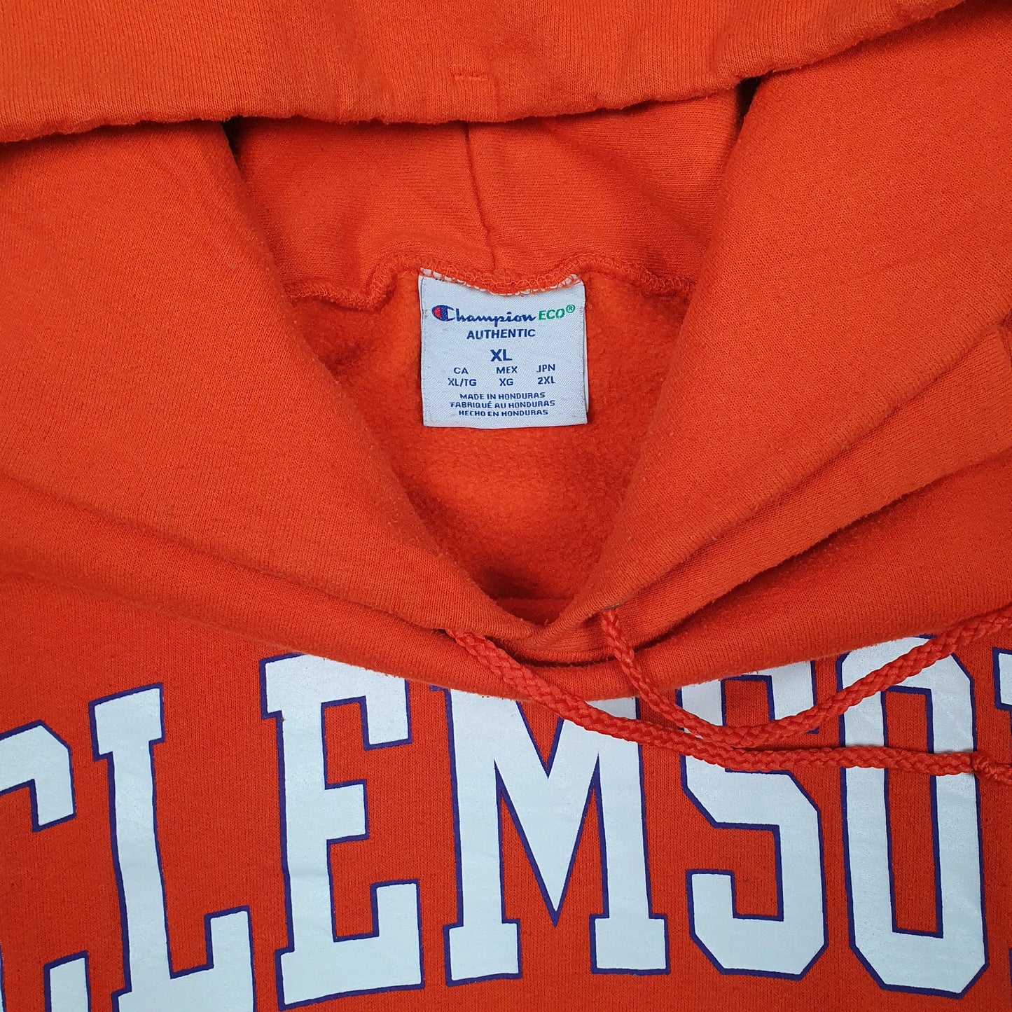 Mens Orange Champion Clemson Tigers Hoodie Jumper