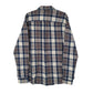 Mens Grey L.L.Bean Thick Flannel Plaid  Shirt