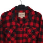 Mens Red Woolrich Thick Flannel Plaid Shacket Jacket  Shirt
