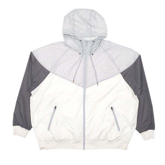 Mens White Nike Crewneck Coat