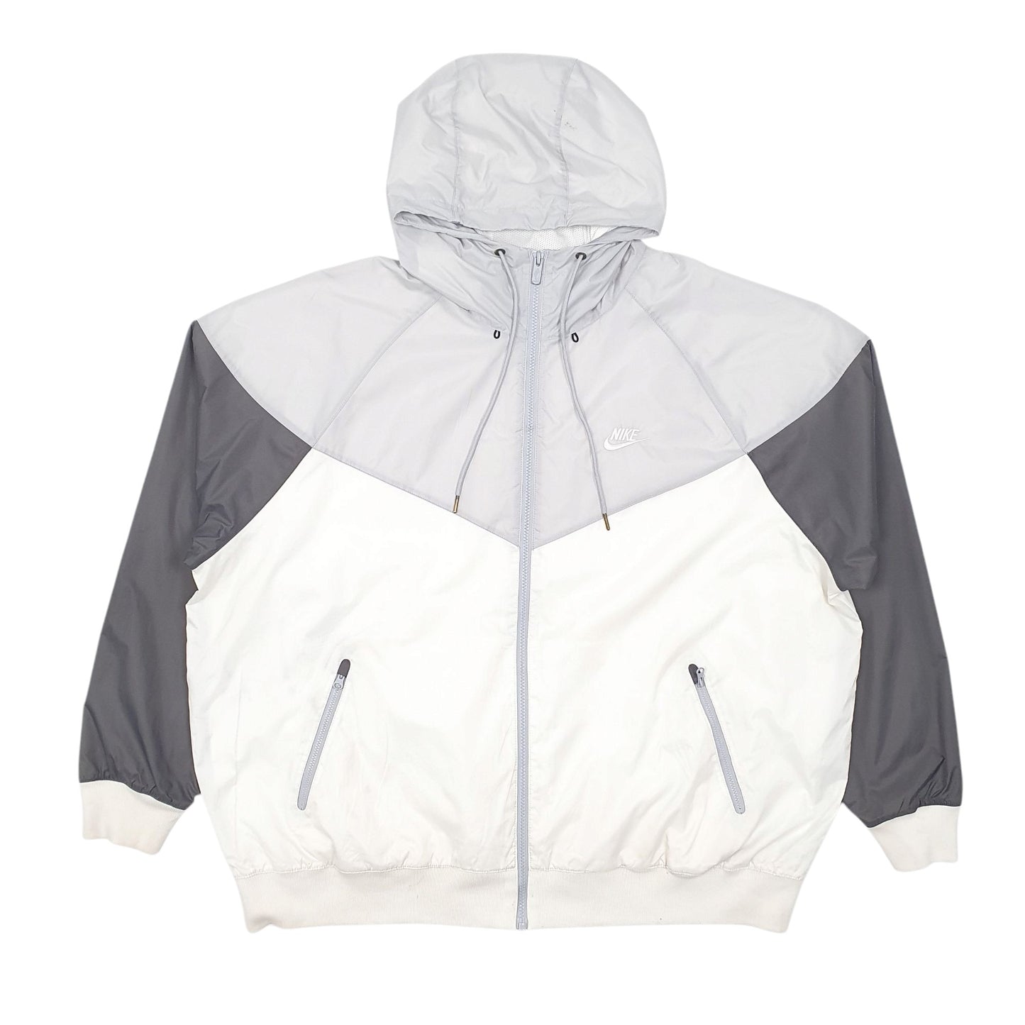 Mens White Nike  Crewneck Coat