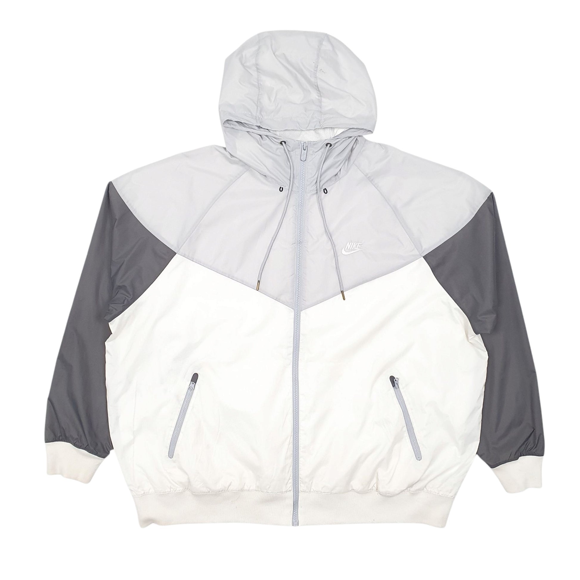 Mens White Nike  Crewneck Coat