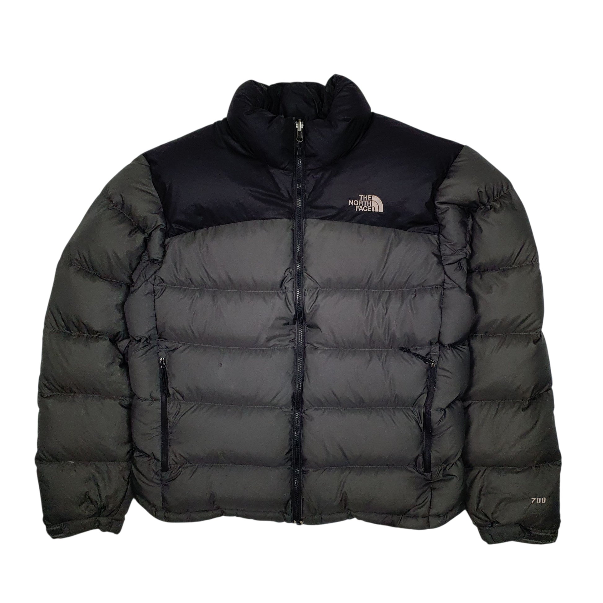 Mens Grey The North Face Nuptse  Coat