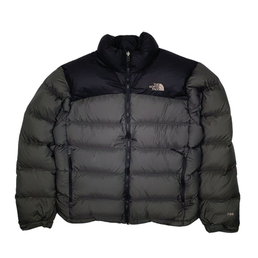 Mens Grey The North Face Nuptse  Coat