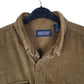 Mens Khaki Lands End Vintage 00s Thick Corduroy  Shirt