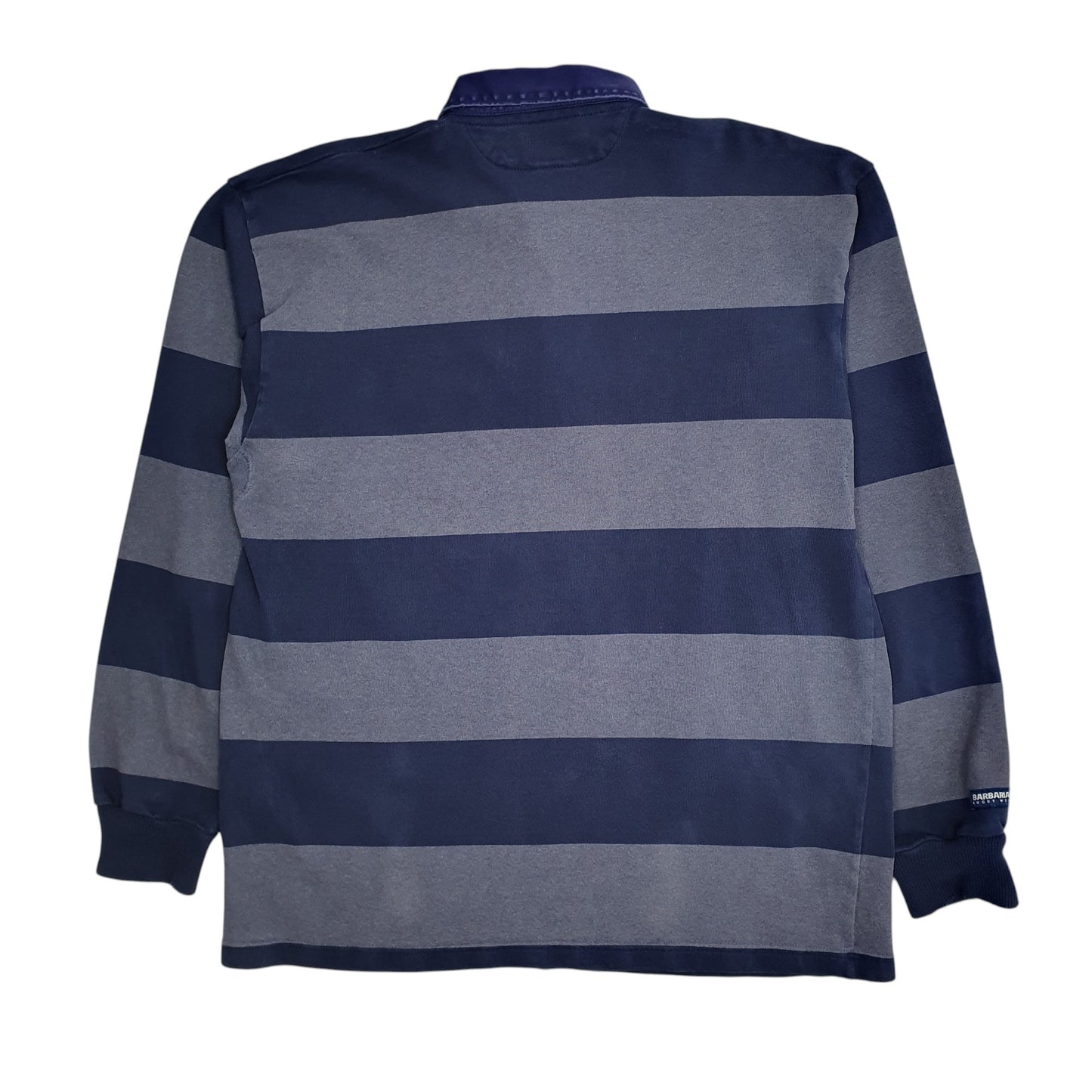 Mens Navy Barbarian Rugby Crewneck Polo Shirt
