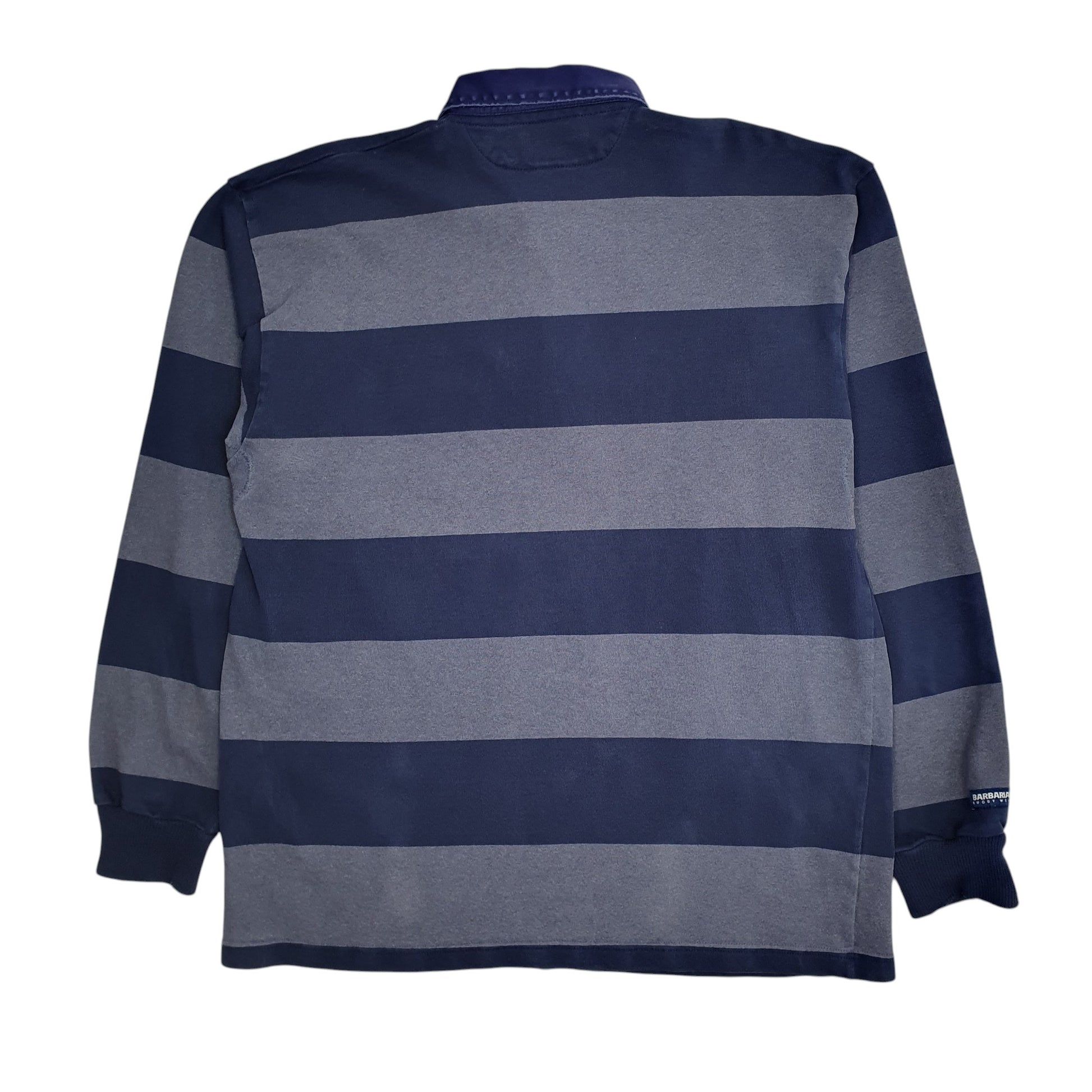 Mens Navy Barbarian Rugby Crewneck Polo Shirt