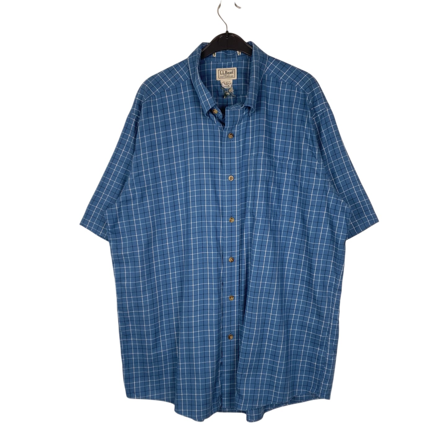 Mens Blue L.L.Bean  Short Sleeve Shirt