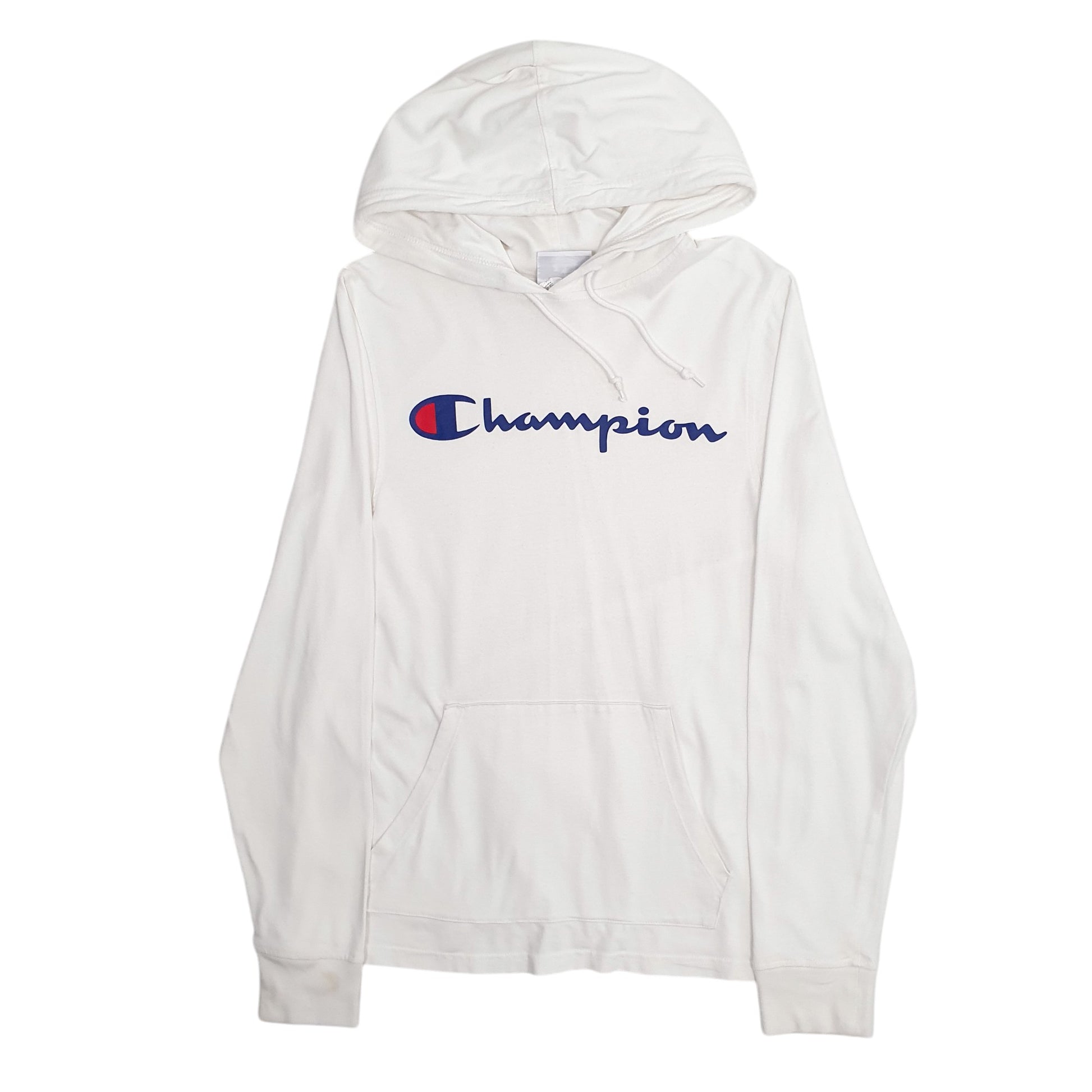 Mens White Champion Lightweight Hoodie Jumper