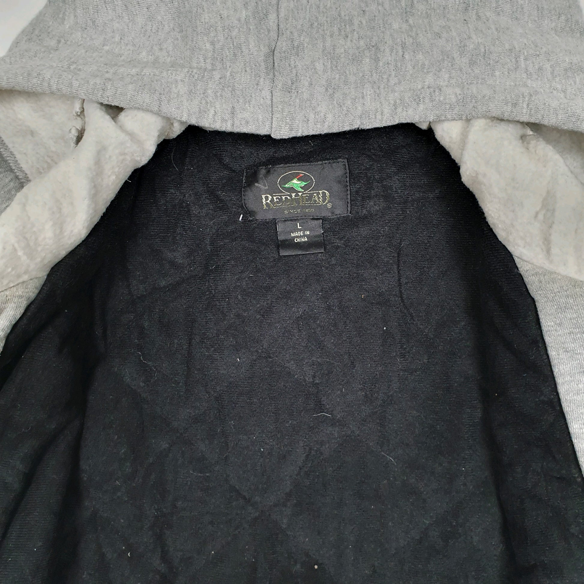 Mens Black Red Head Hoodie Chore  Coat