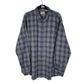 Mens Blue L.L.Bean Thick Flannel Plaid Long Sleeve Shirt