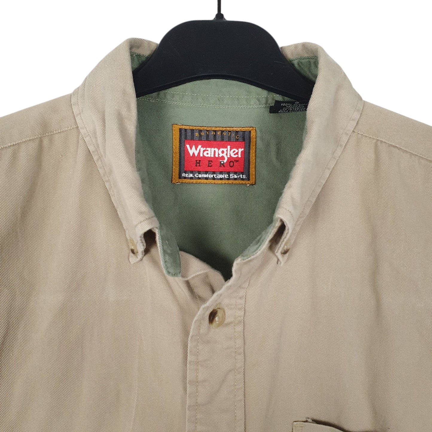 Mens Beige Wrangler Vintage Hero  Shirt