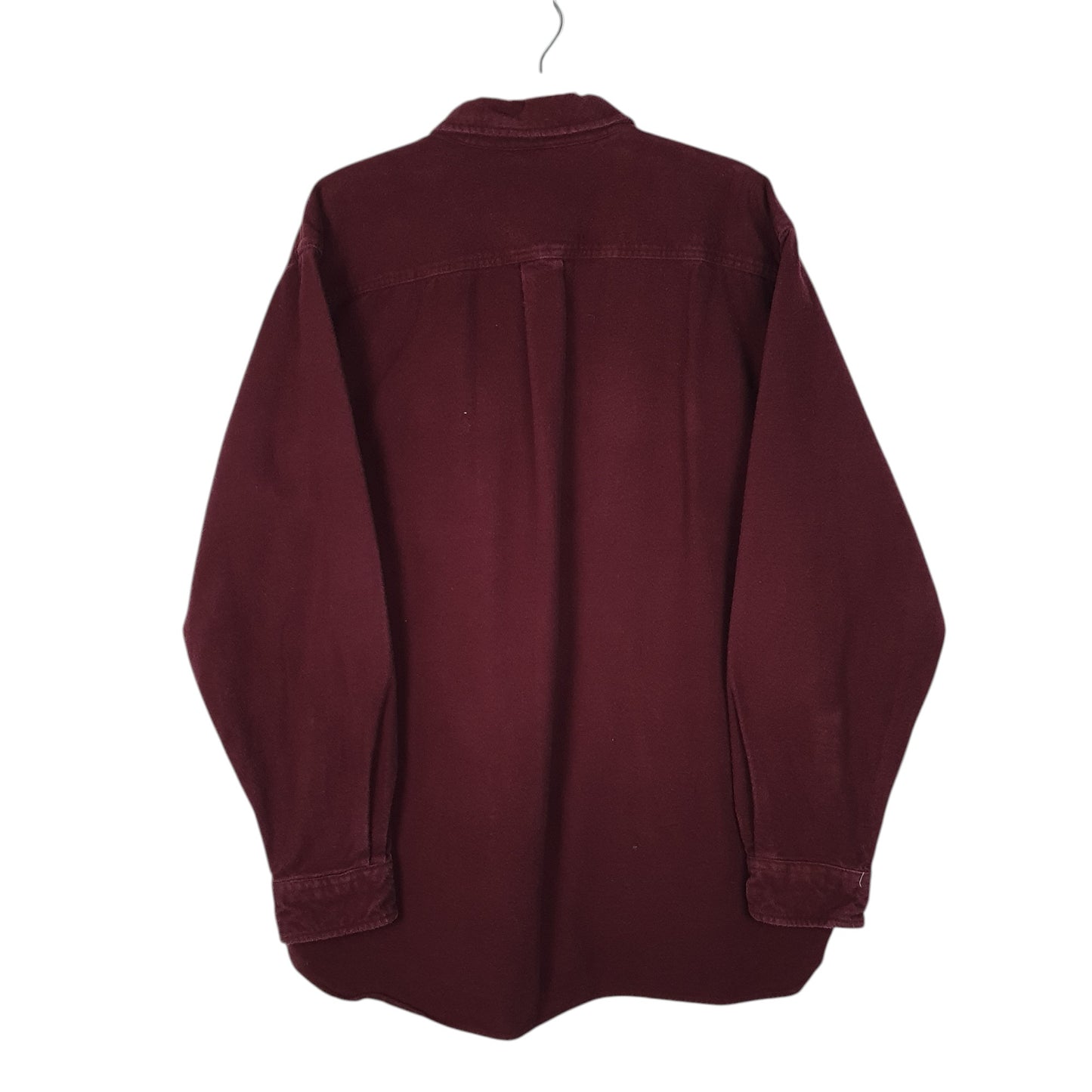Mens Burgundy L.L.Bean Chamois  Shirt