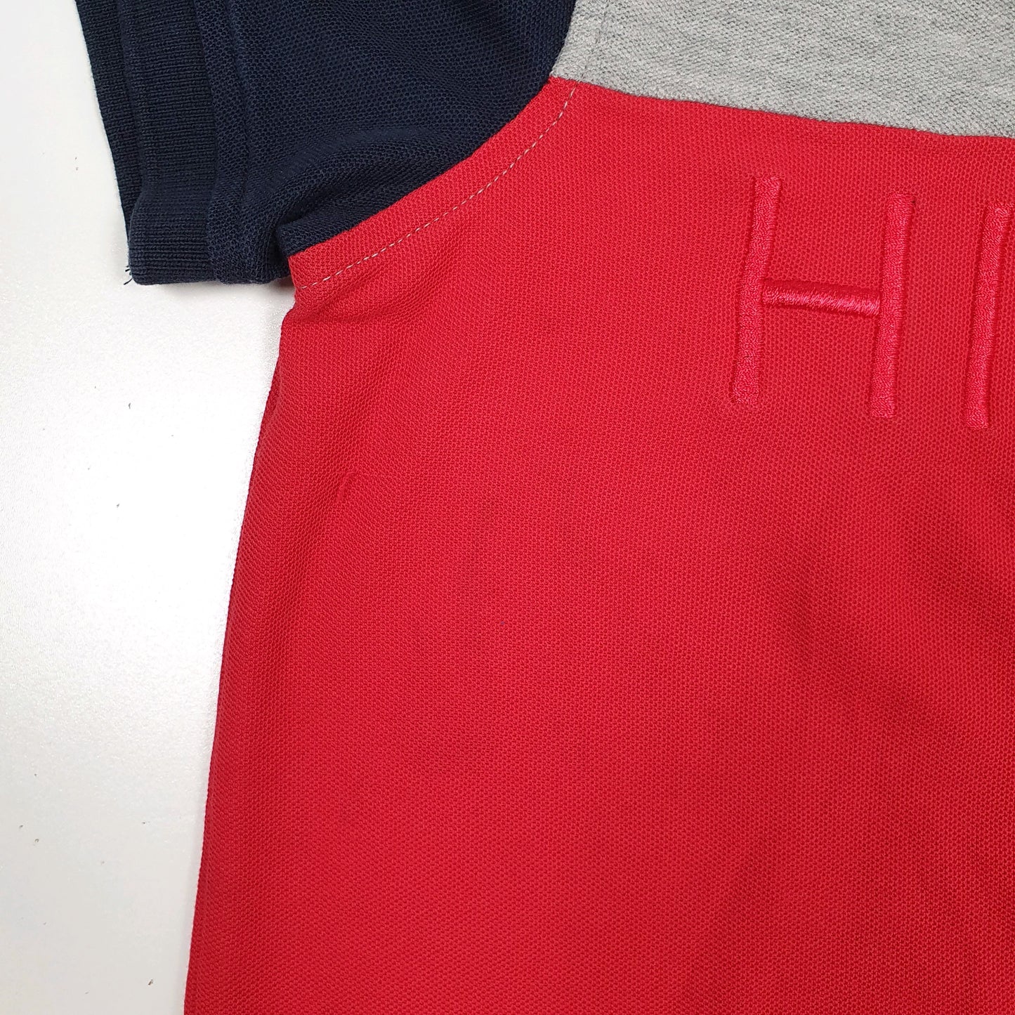 Mens Red Tommy Hilfiger  Crewneck Polo Shirt