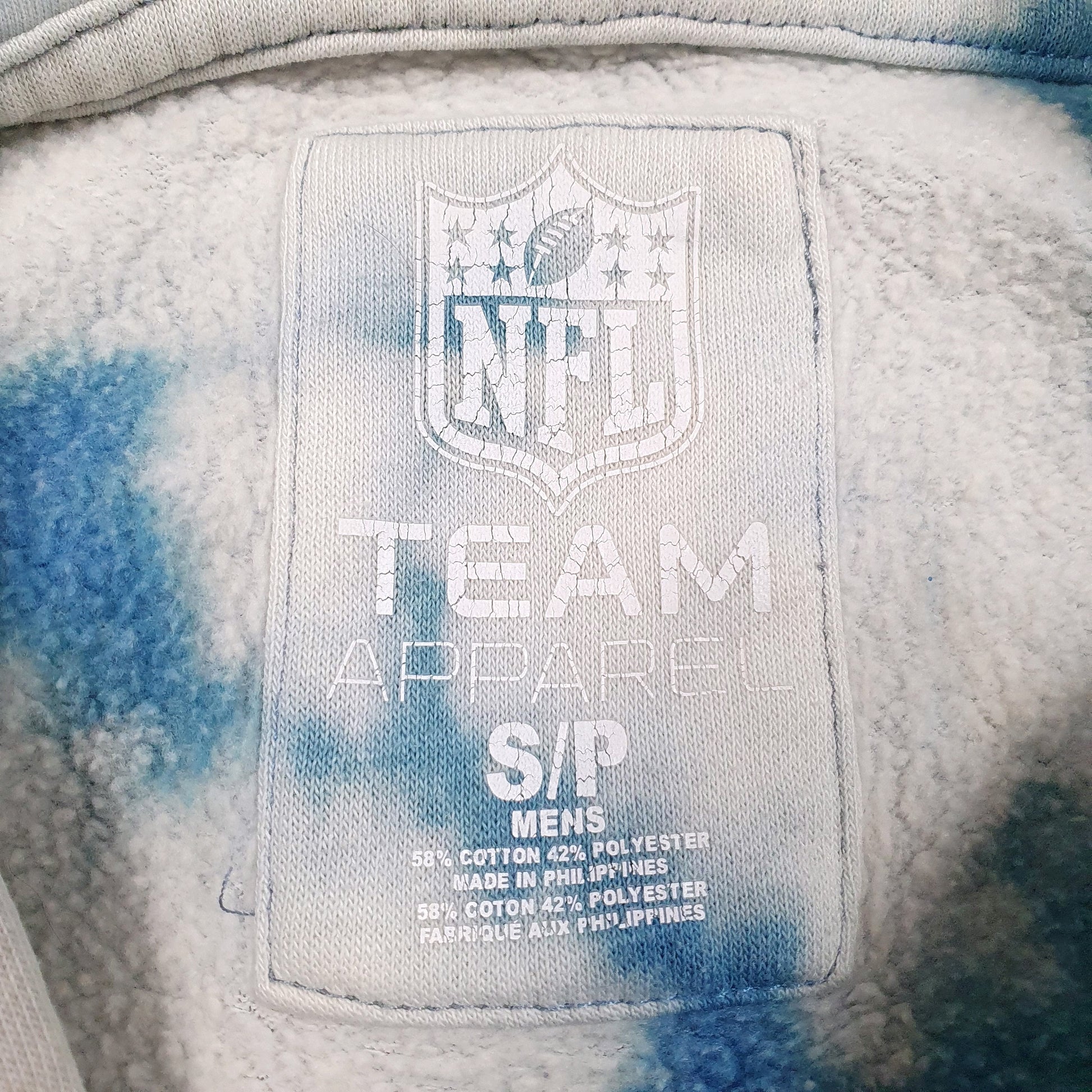 Mens Blue NFL Detroit Lions Tie Dyes Hoodie Jumper