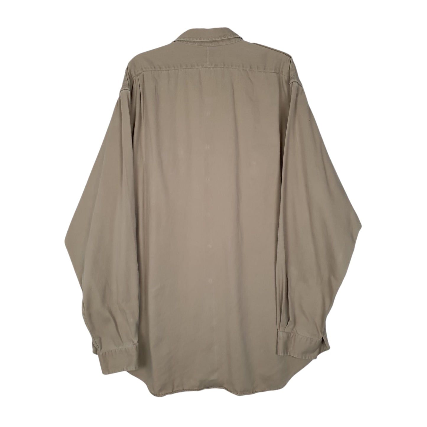 Mens Beige Polo Ralph Lauren Vintage 1990s Military  Shirt