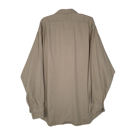 Mens Beige Polo Ralph Lauren Vintage 1990s Military  Shirt