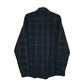 Mens Navy L.L.Bean Thick Plaid Flannel  Shirt