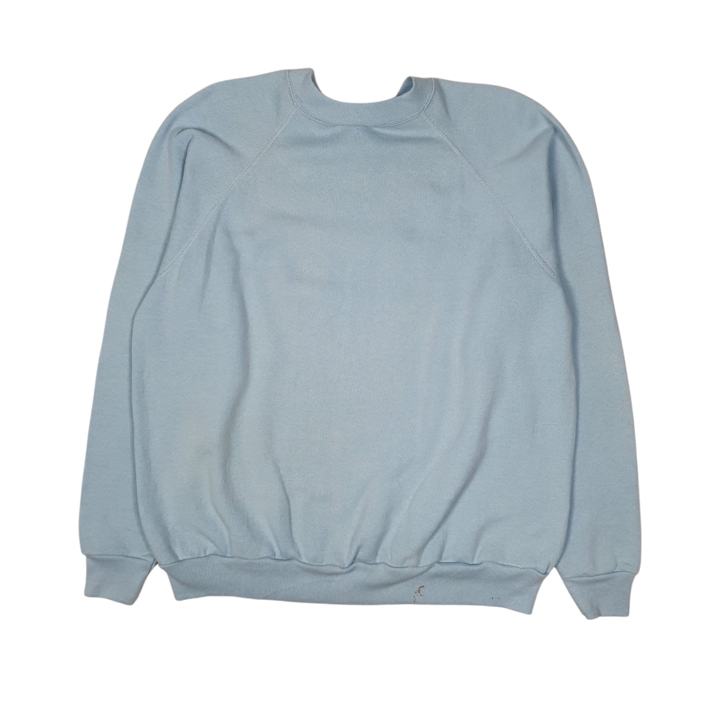 Mens Blue Tultex Vintage 90s Crewneck Jumper