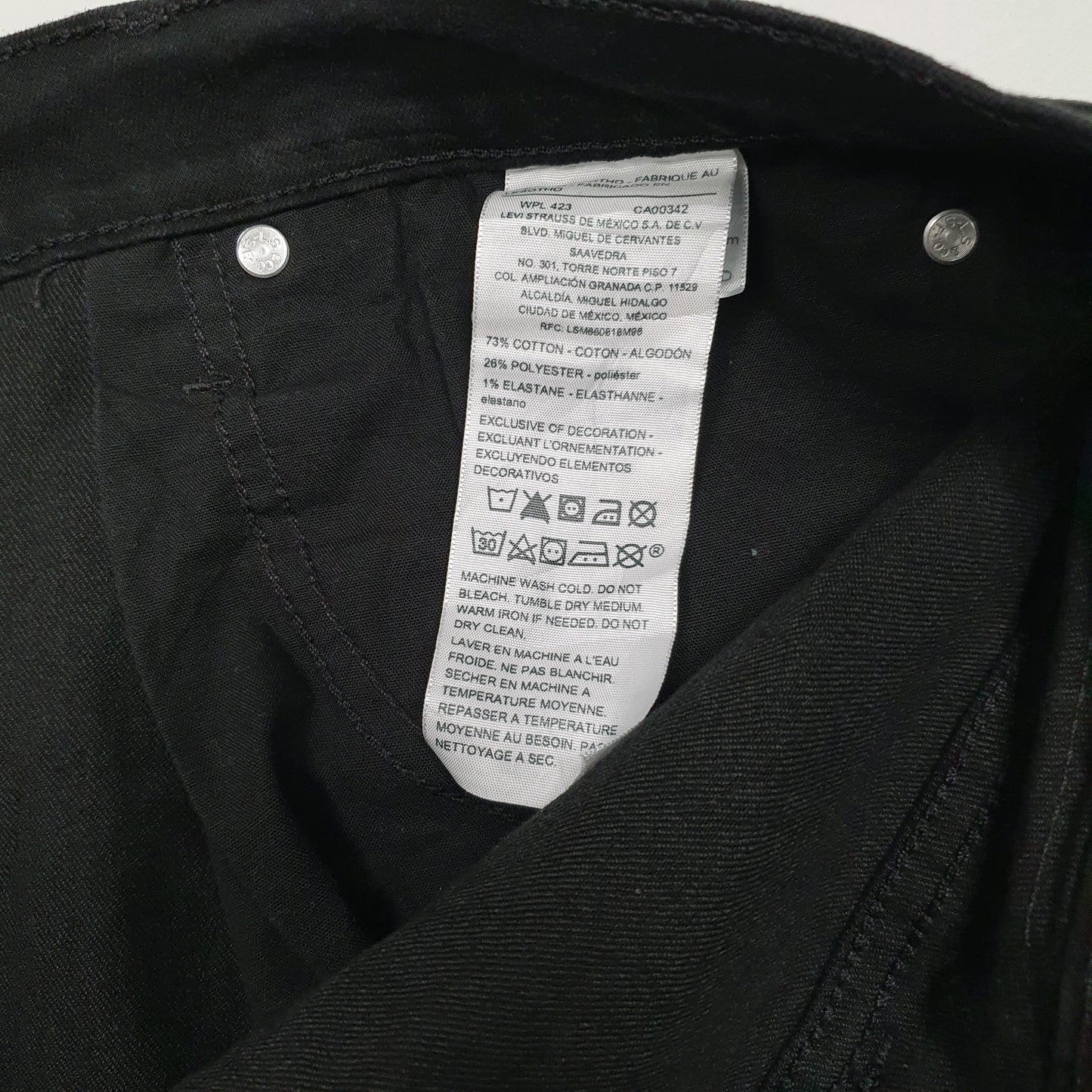 Mens Black Levis Signature Stretch  Shorts