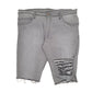 Mens Grey Levis 514 Ripped Denim Shorts