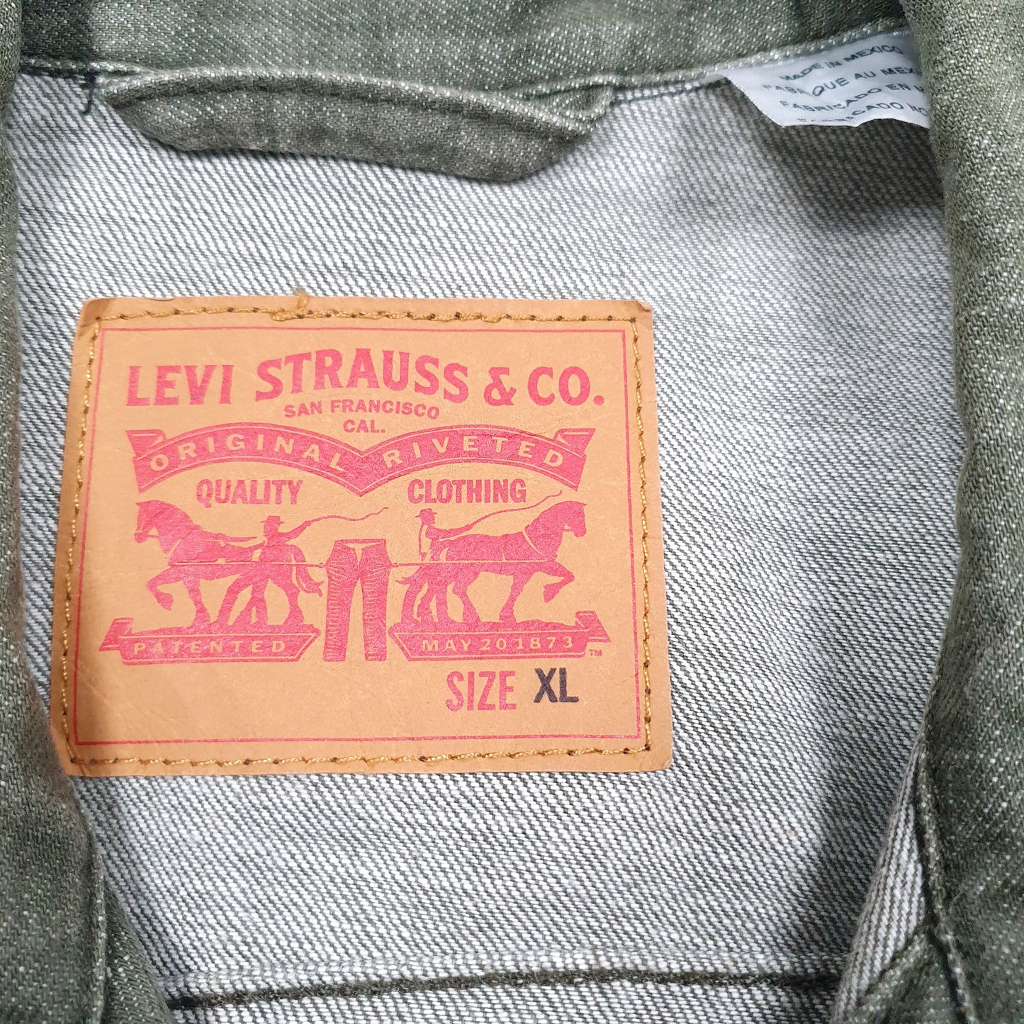 Mens Green Levis   Coat