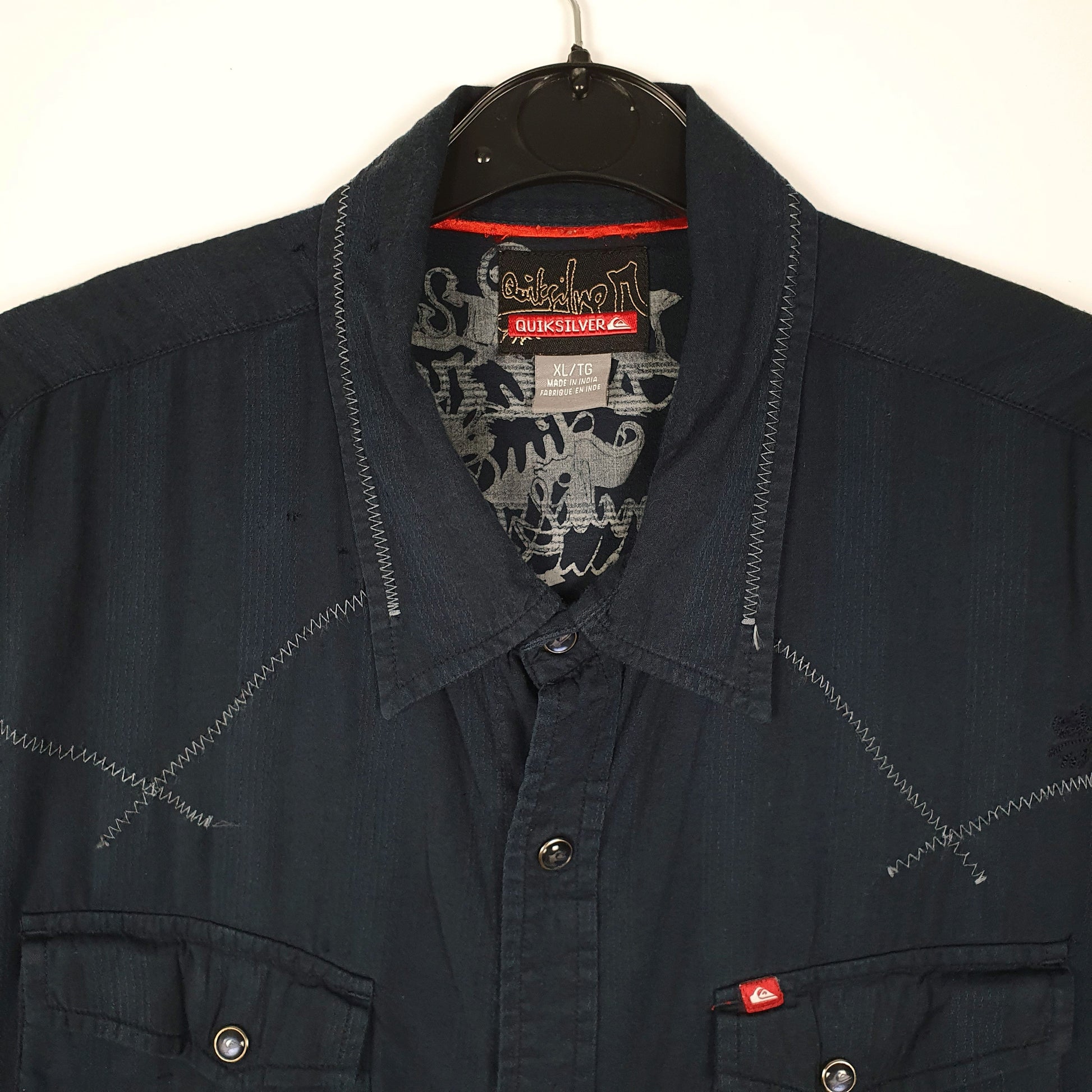 Mens Navy Quiksilver   Shirt