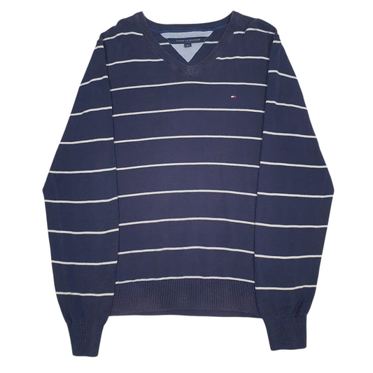 Mens Navy Tommy Hilfiger  V Neck Jumper