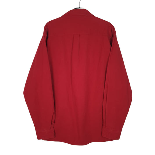 Mens Red L.L.Bean Thick Chamois  Shirt