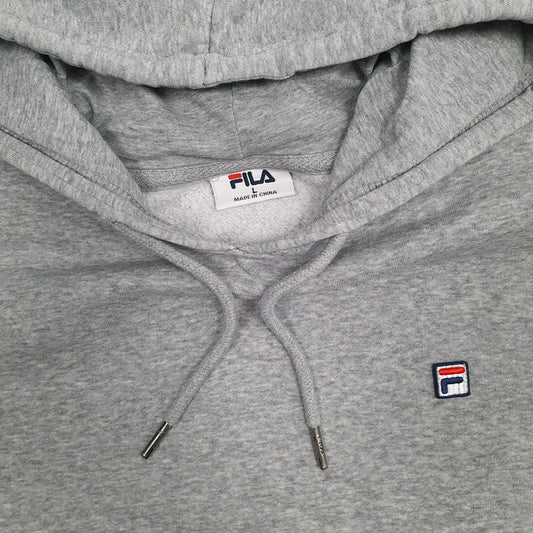 Mens Grey Fila  Hoodie Jumper