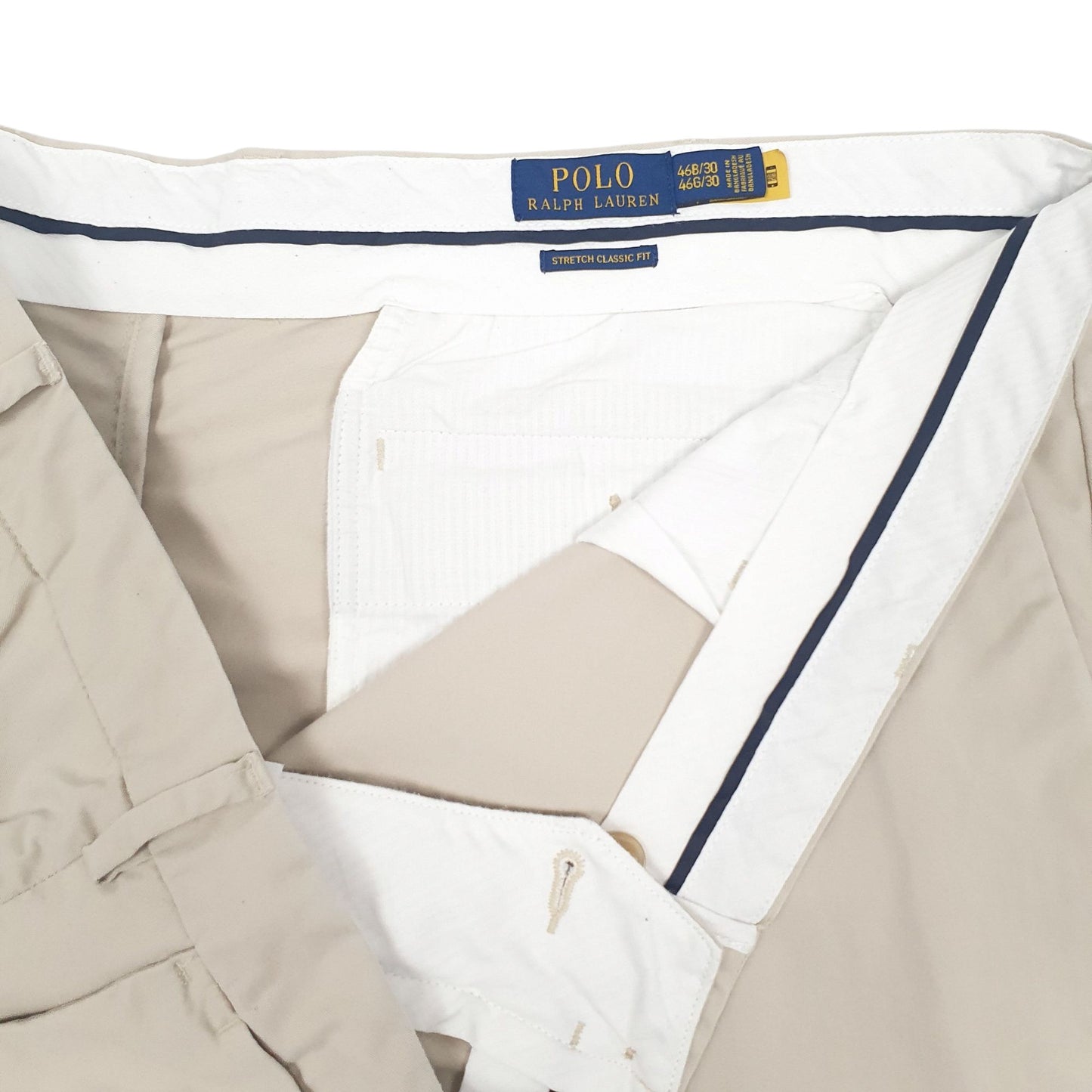 Mens Beige Polo Ralph Lauren Stretch Classic Fit  Trousers