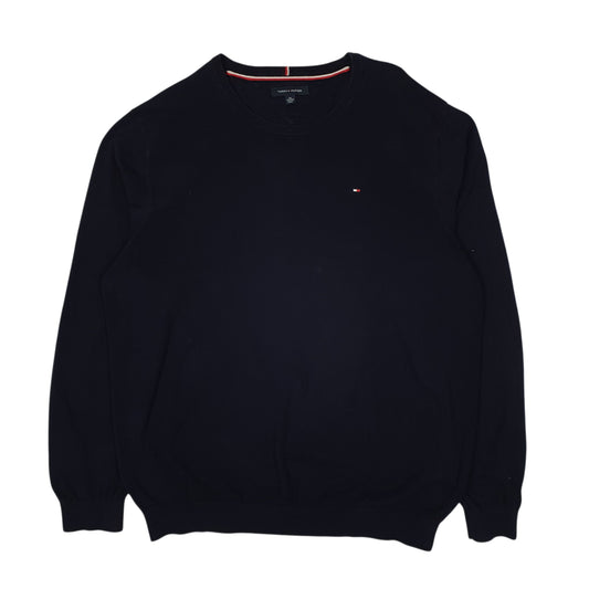 Mens Navy Tommy Hilfiger Lightweight Crewneck Jumper